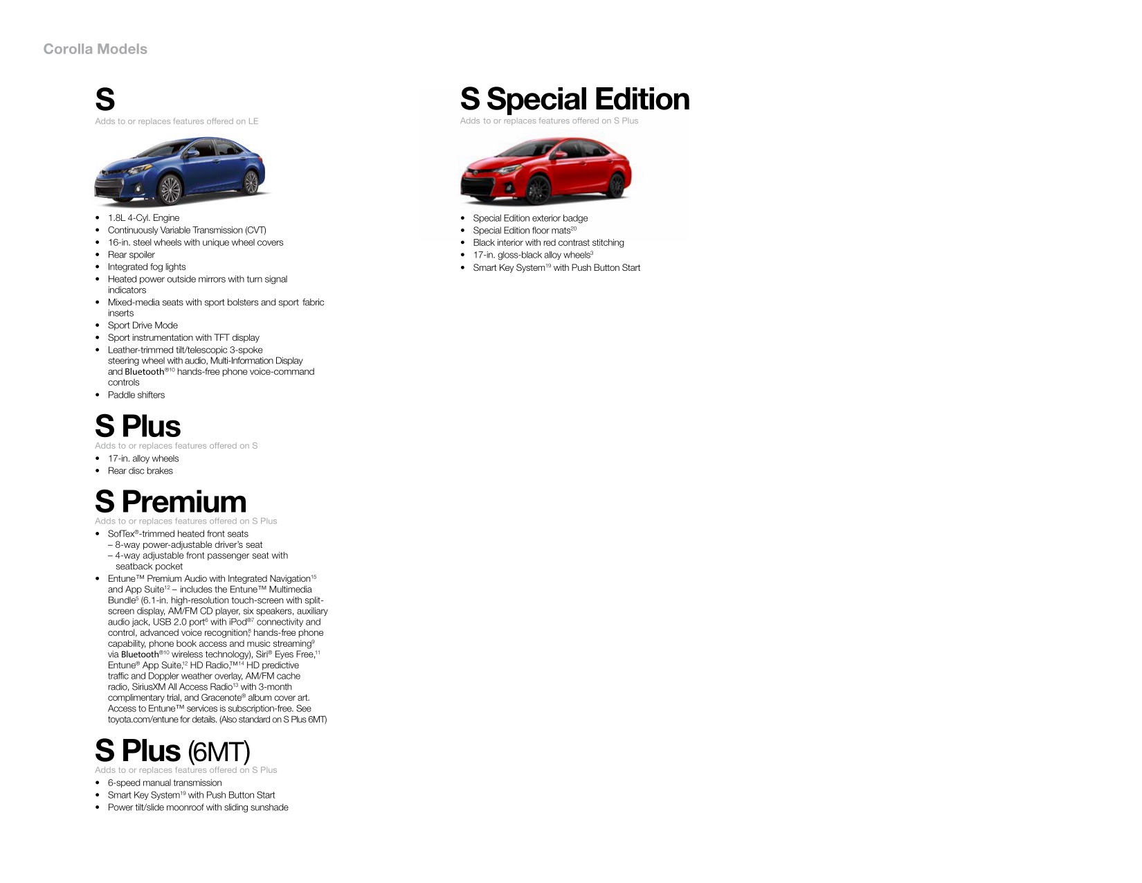 2016 Toyota Corolla Brochure Page 16